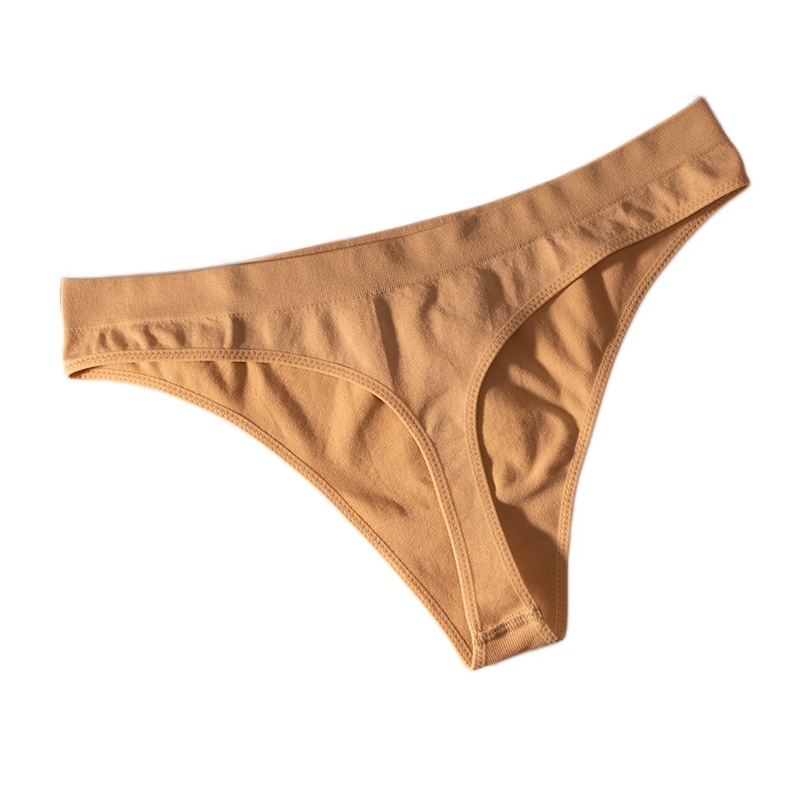 Seamless Underwear Women - ローウエストセクシーな Tバック女性パンティー G ストリングシームレス下着スポーツキャンディーカラーヨガガールズブリーフ女性ランジェリー