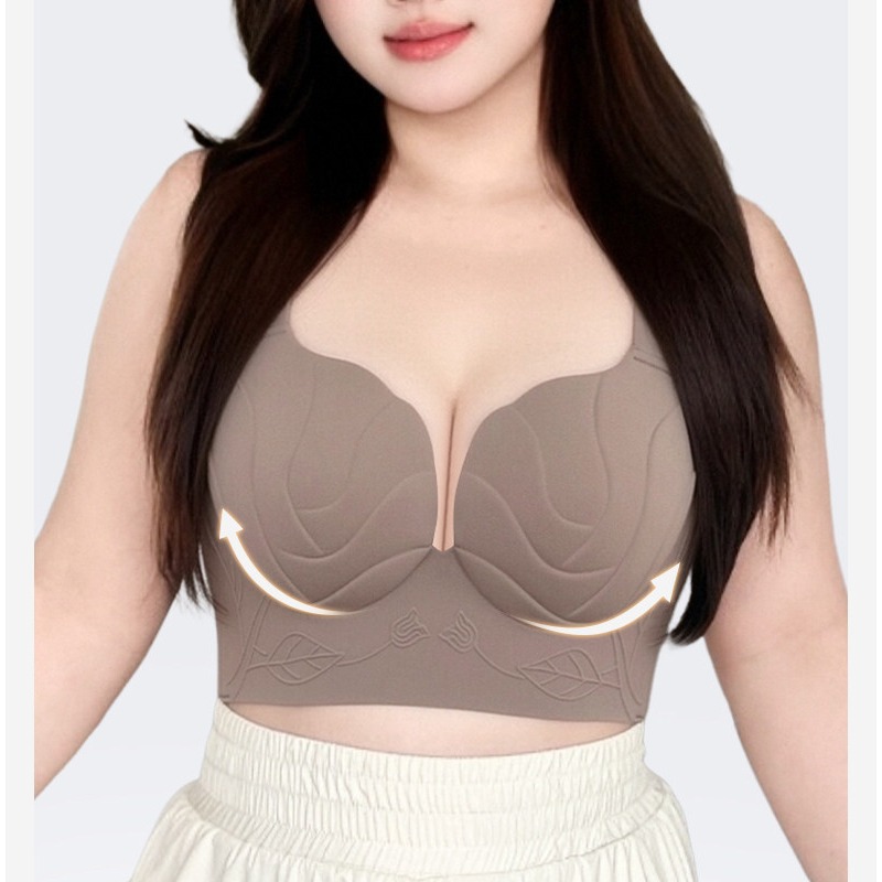 Bralette Wireless Soft - プラスサイズのレディースブラレットワイヤレスリフトアップブラジャー抗たるみサイドサポートシームレスランジェリーソフト通気性夏の下着 34-44BCD