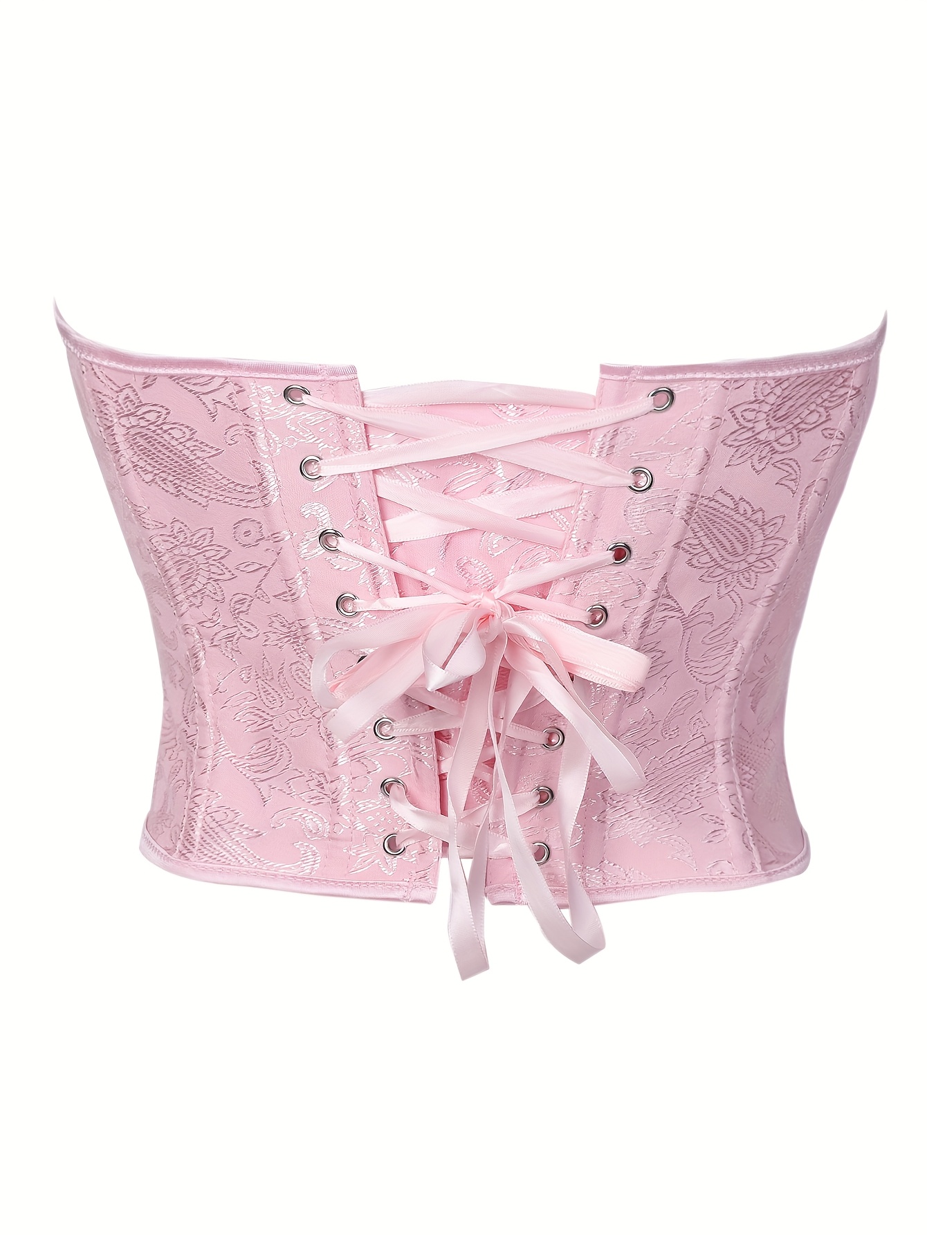 ピンクのゴシック調ビクトリア朝風コルセット、ヴィンテージビス - Strapless Bra Backless のレビューと価格