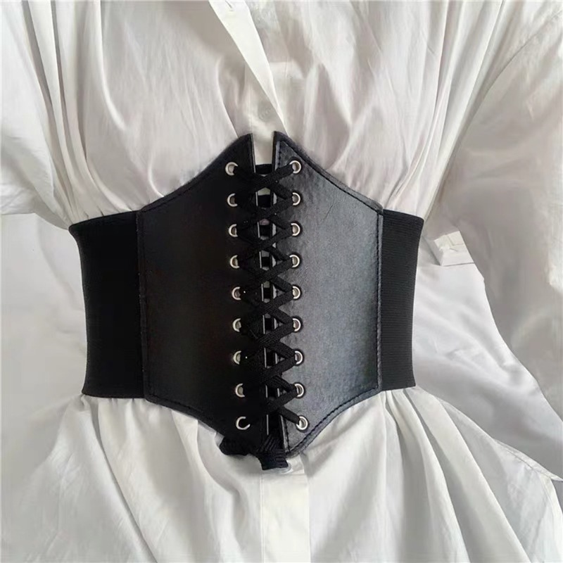 ファッションコルセットワイドベルトフェイクレザー痩身ボディシ - Corset Waist Cinch のレビューと価格
