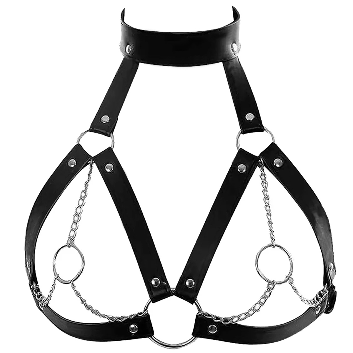 女性のためのゴシックレザーサスペンダー,セクシーなバストハー - Garter Belt Set のレビューと価格